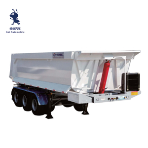 3 Oś końcowy Tipper Semi Trailer w kształcie litery U wywrotka tylna zrzucka wywrotka Dumper Póła przyczepy