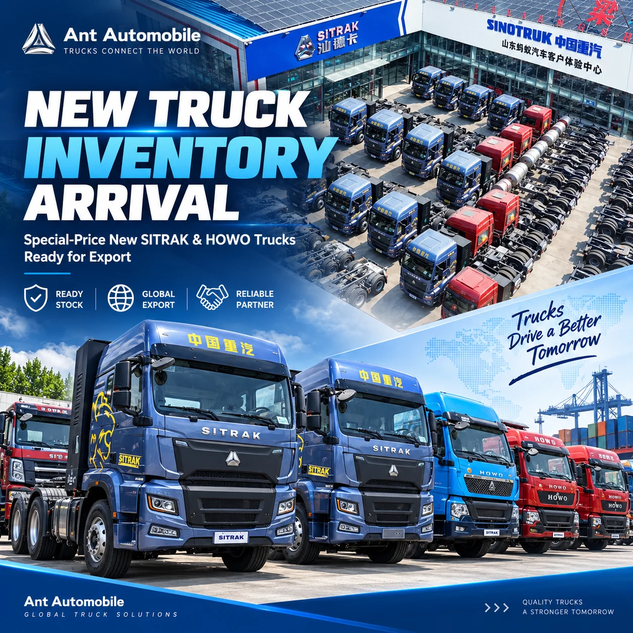 Special-Price New SITRAK & HOWO Trucks in Stock – September 2026 Inventory Update