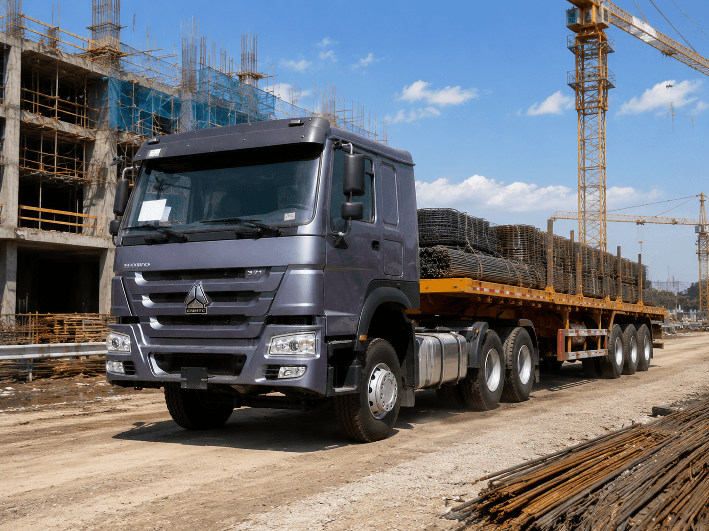 HOWO 371 6x4 Tractor Truck Construction Material Transport