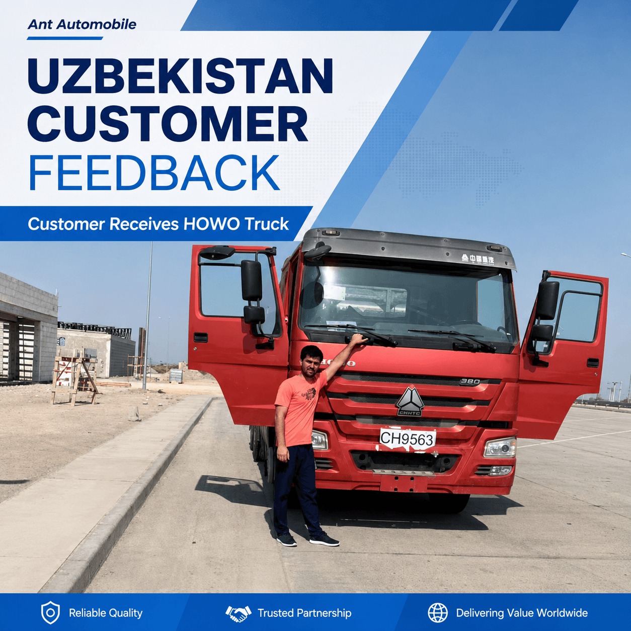 Uzbekistan Customer Shares Feedback After Receiving a HOWO Truck