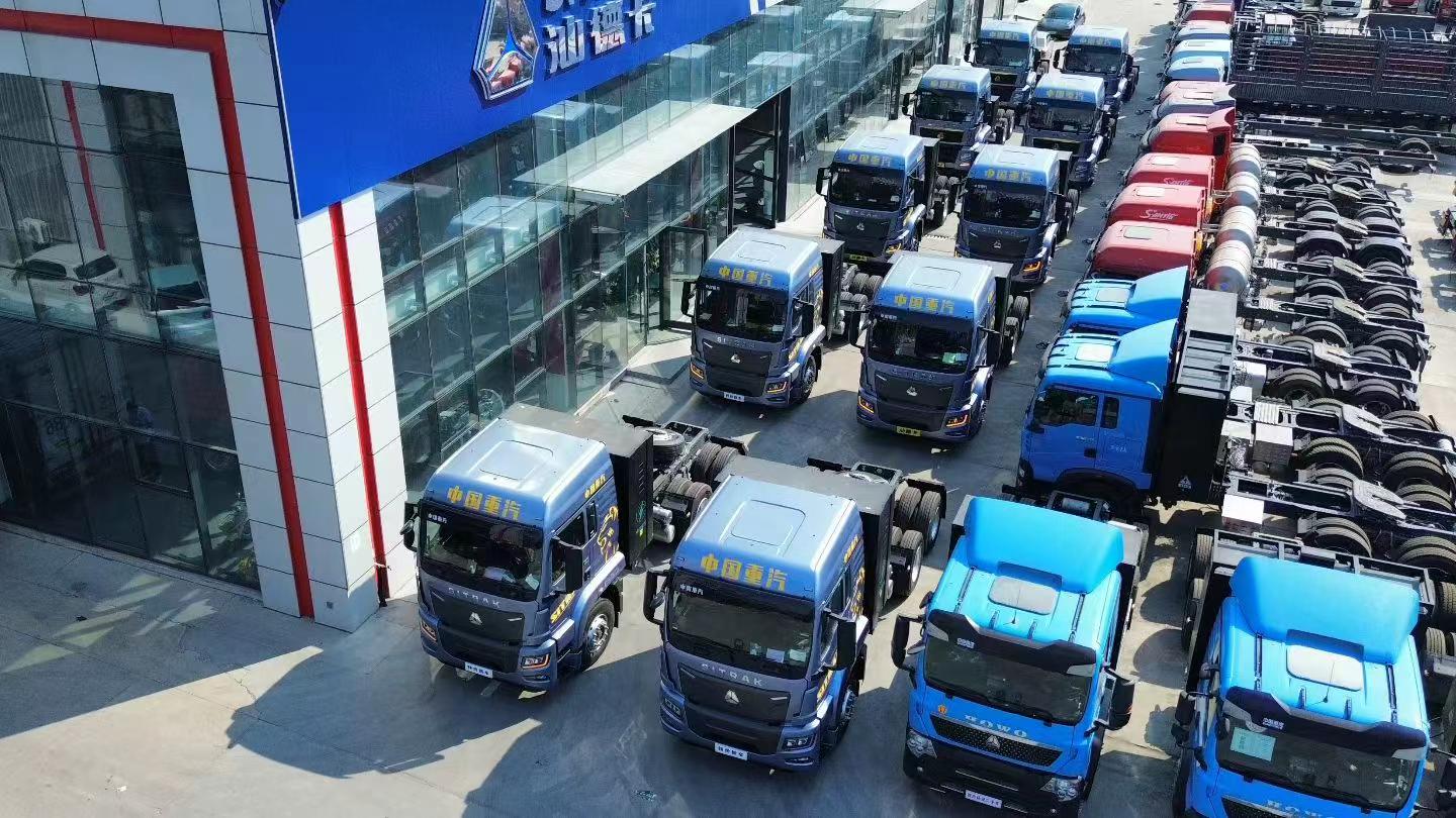 New HOWO and SITRAK heavy trucks ready for export from China.jpg