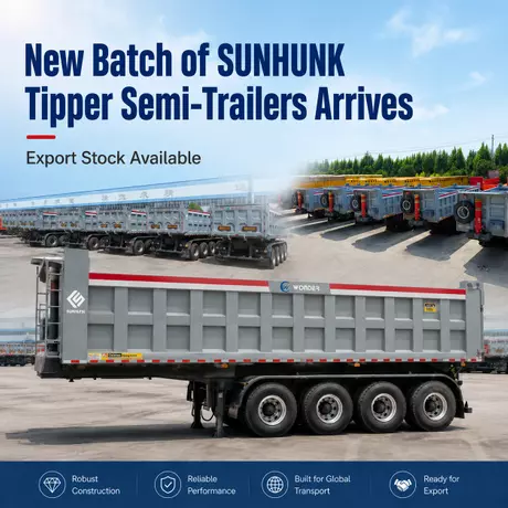 new batch of sunhunk tipper semi-trailers arrives.webp
