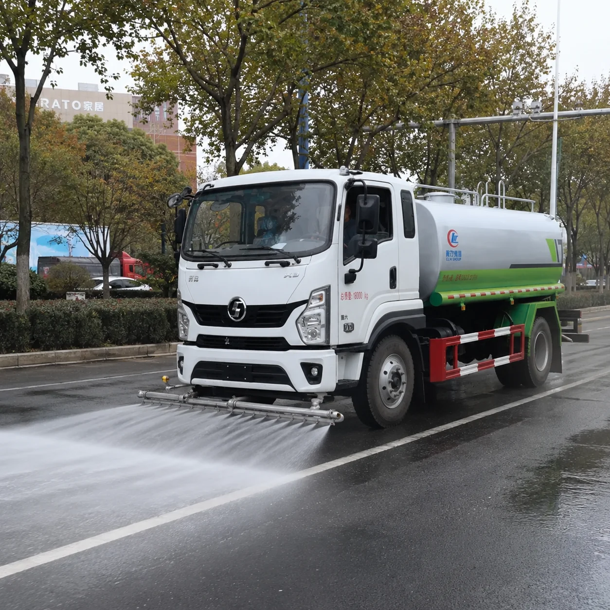 Scenes of road cleaning