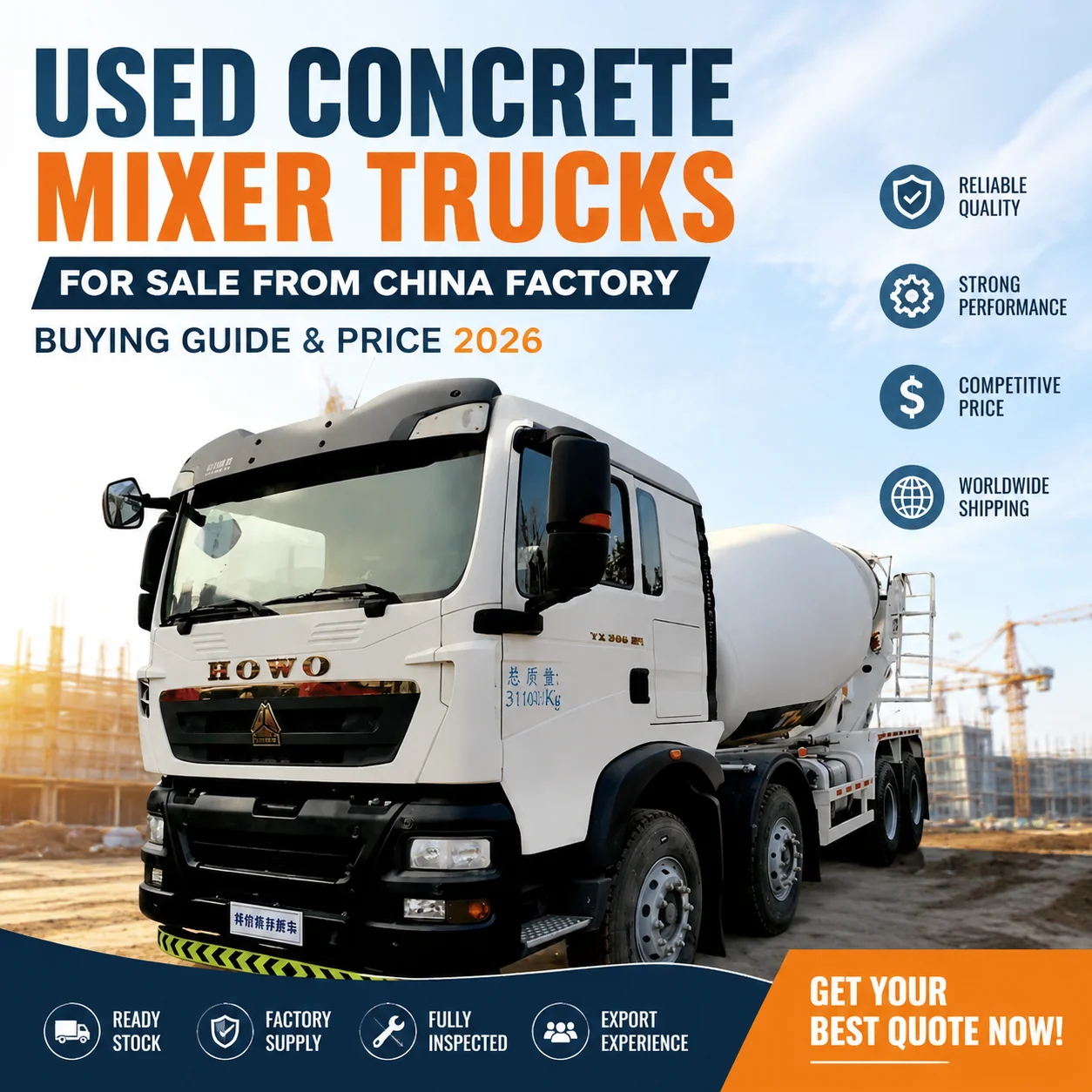 used concrete mixer trucks china factory.webp
